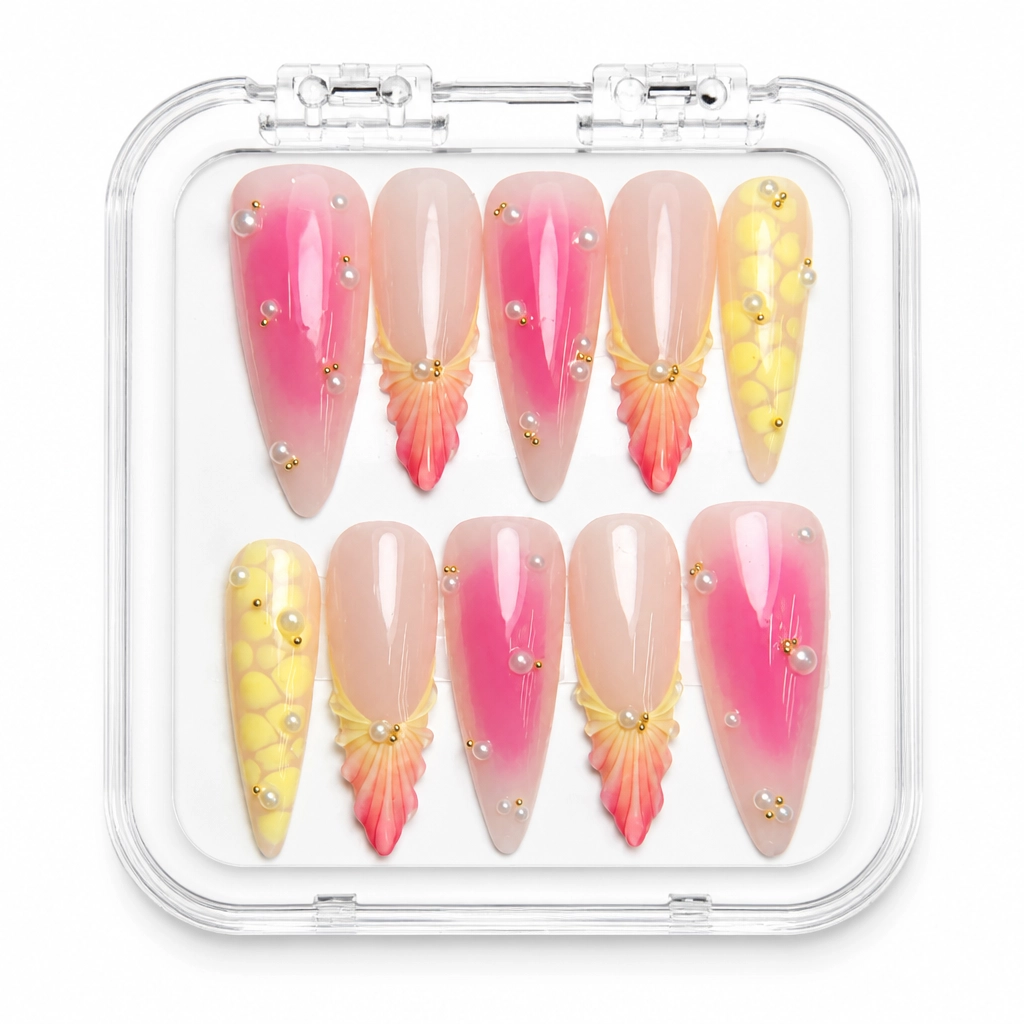 Press-on Nails Wholesale $7.90 Floral Glamour by Yabe Vietnam