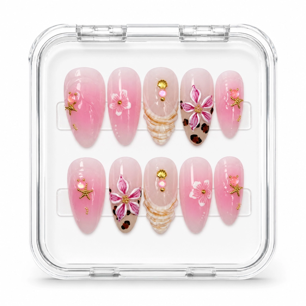 Press-on Nails Wholesale $7.90 Blooming Elegance by Yabe Vietnam