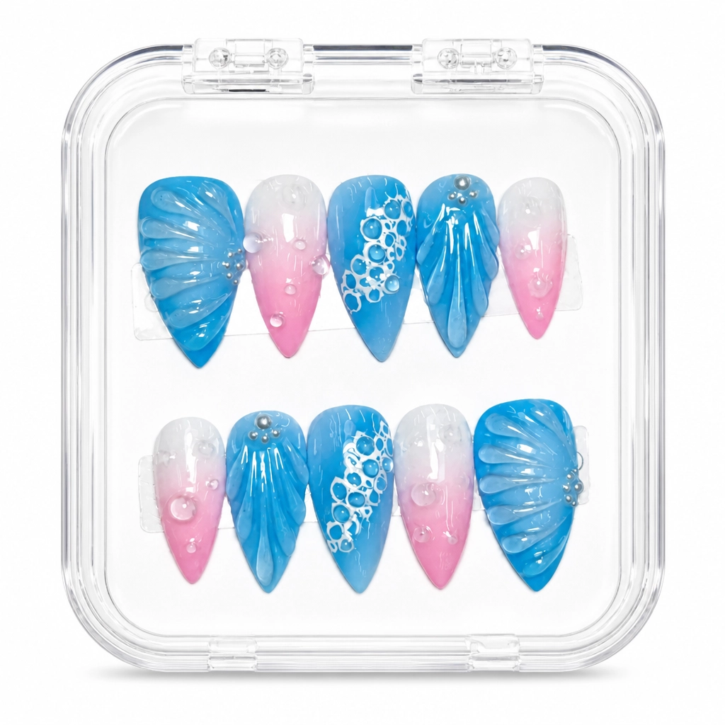 Press-on Nails Wholesale $7.90 Ocean Reverie by Yabe Vietnam