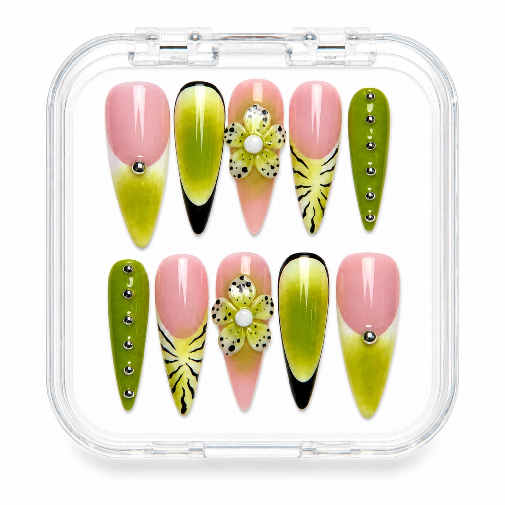 Press-on Nails Wholesale $7.90 Velvet Blossom by Yabe Vietnam