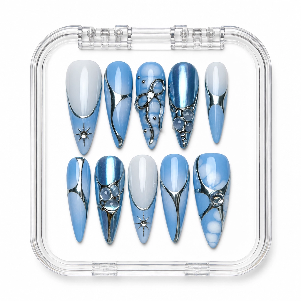 Press-on Nails Wholesale $7.90 Arctic Shimmer by Yabe Vietnam