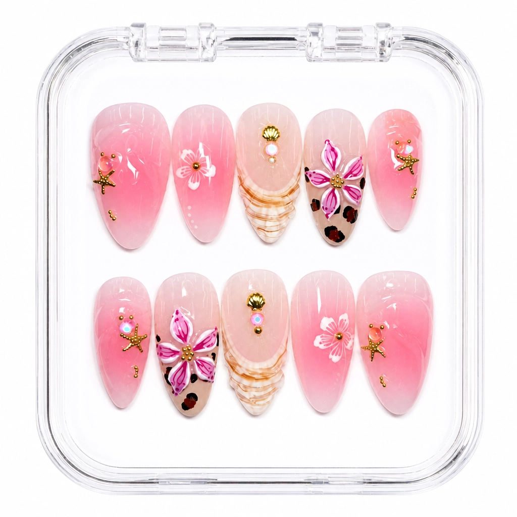 Press-on Nails Wholesale $7.90 Sakura Luxe by Yabe Vietnam