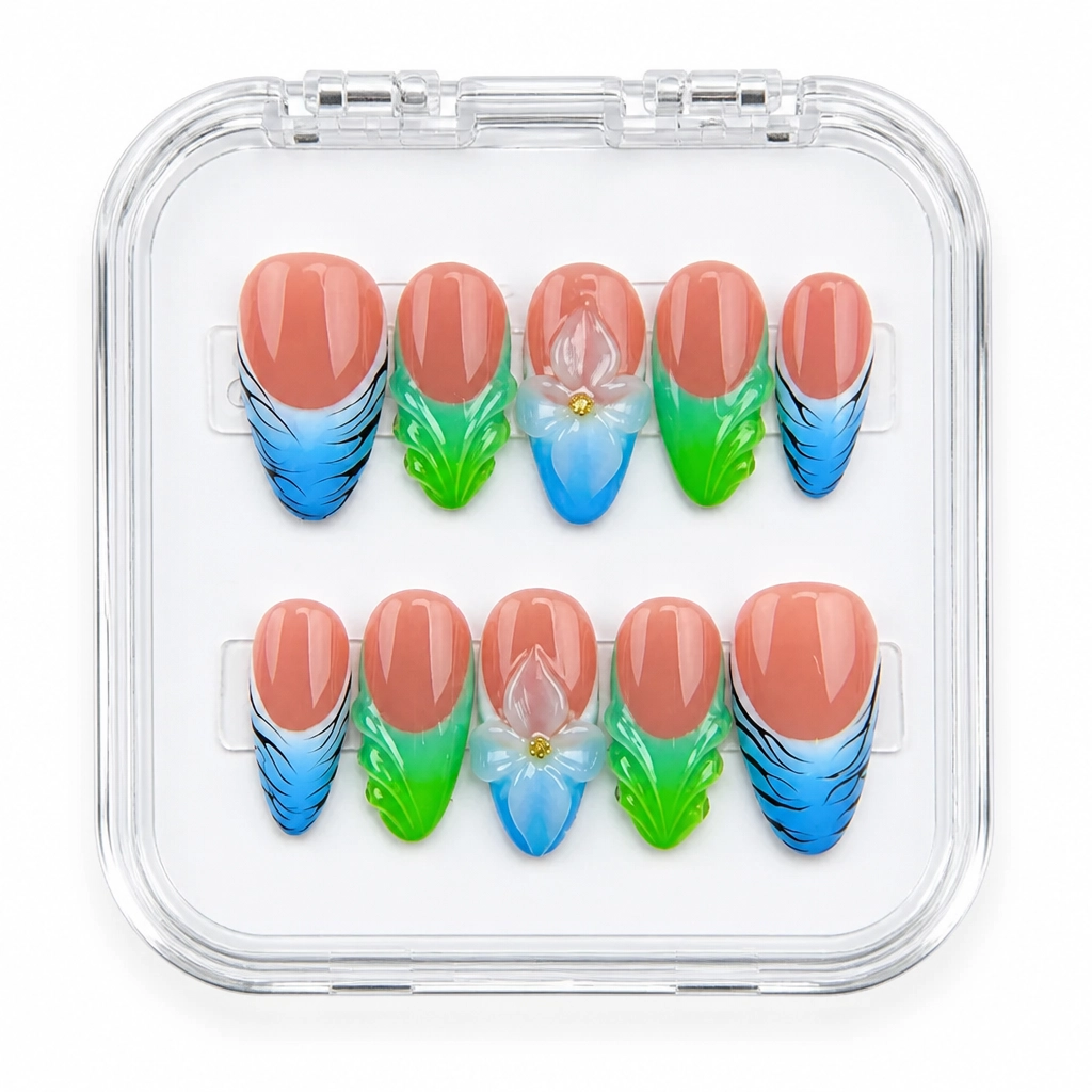 Press-on Nails Wholesale $7.90 Emerald Dream by Yabe Vietnam