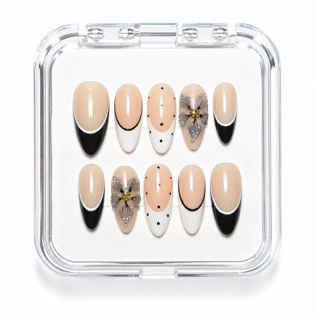 Press-on Nails Wholesale $7.90 Neutral Glamour by Yabe Vietnam