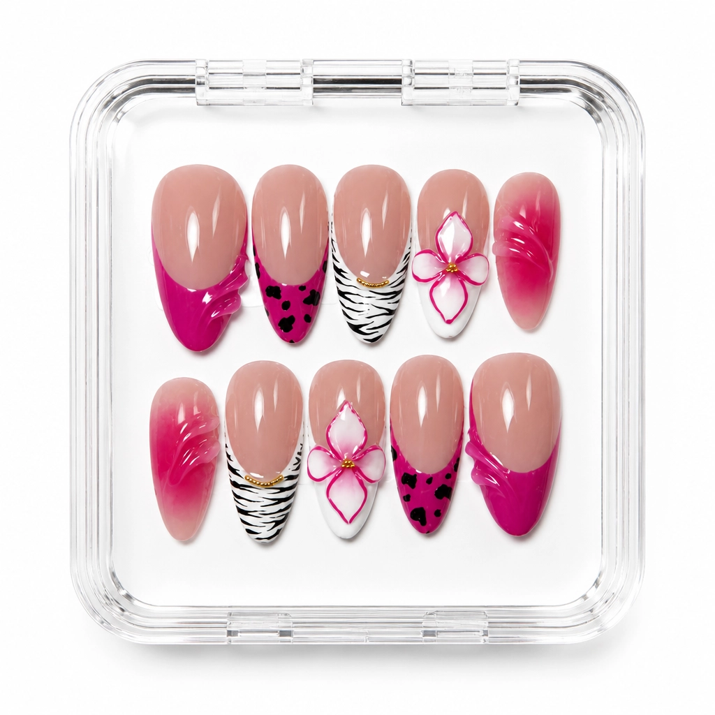 Press-on Nails Wholesale $7.90 Wildflower Elegance by Yabe Vietnam