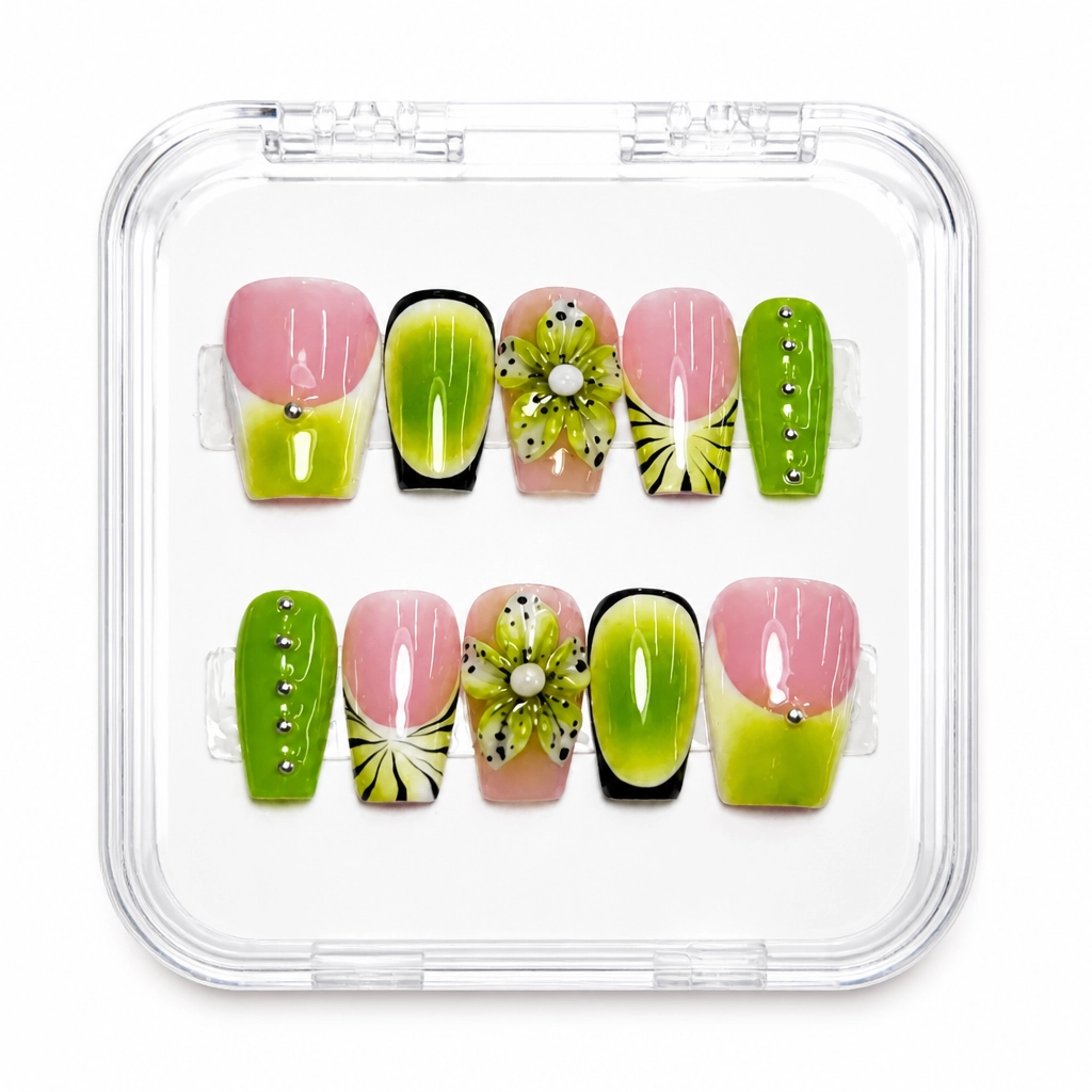 Press-on Nails Wholesale $7.90 Botanical Luxe by Yabe Vietnam