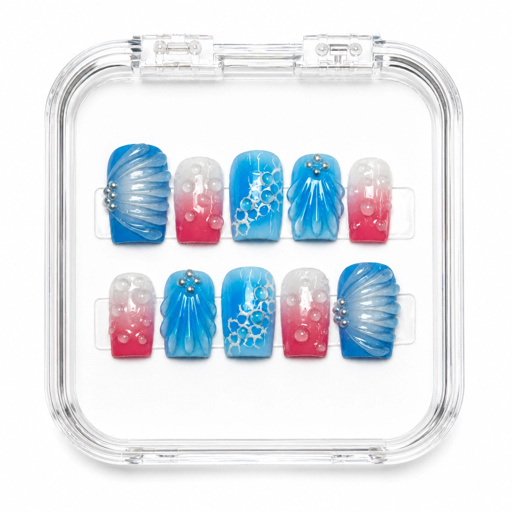 Press-on Nails Wholesale $7.90 Arctic Bloom by Yabe Vietnam