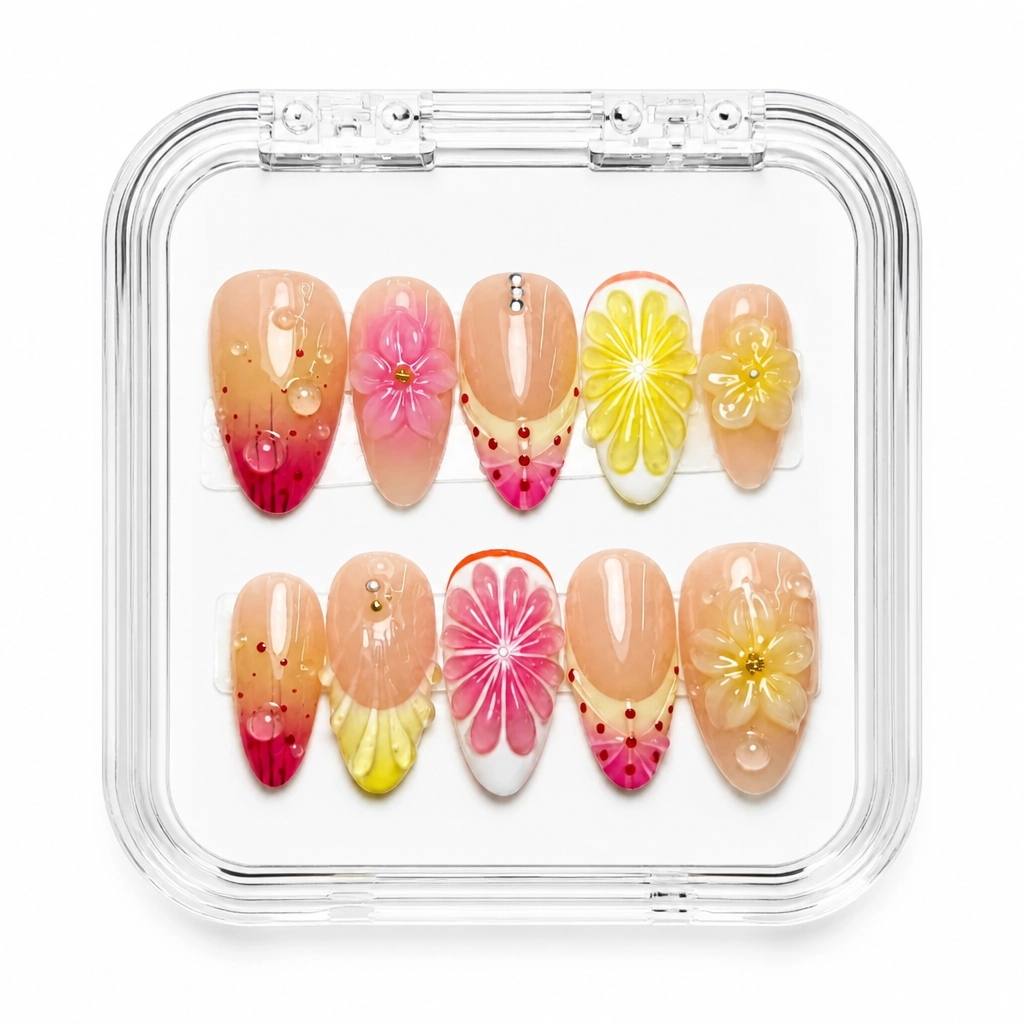 Press-on Nails Wholesale $7.90 Floral Whisper by Yabe Vietnam