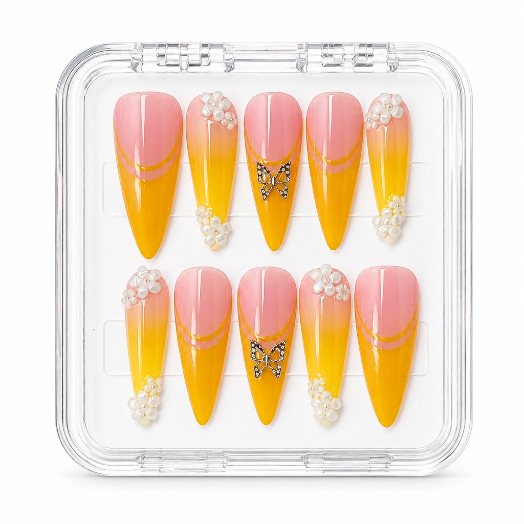 Press-on Nails Wholesale $7.90 Mauve Gilded Elegance by Yabe Vietnam