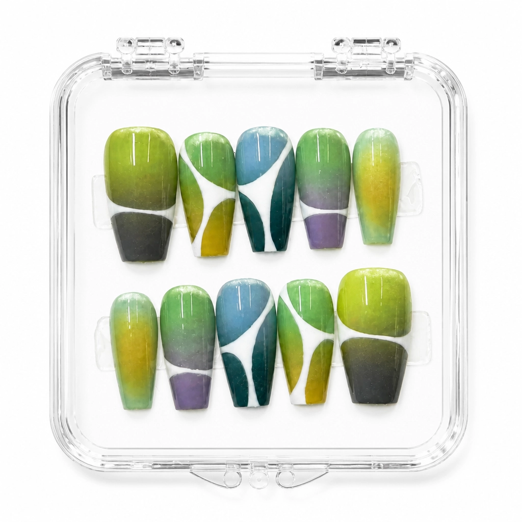 Press-on Nails Wholesale $7.90 Botanical Ombre by Yabe Vietnam