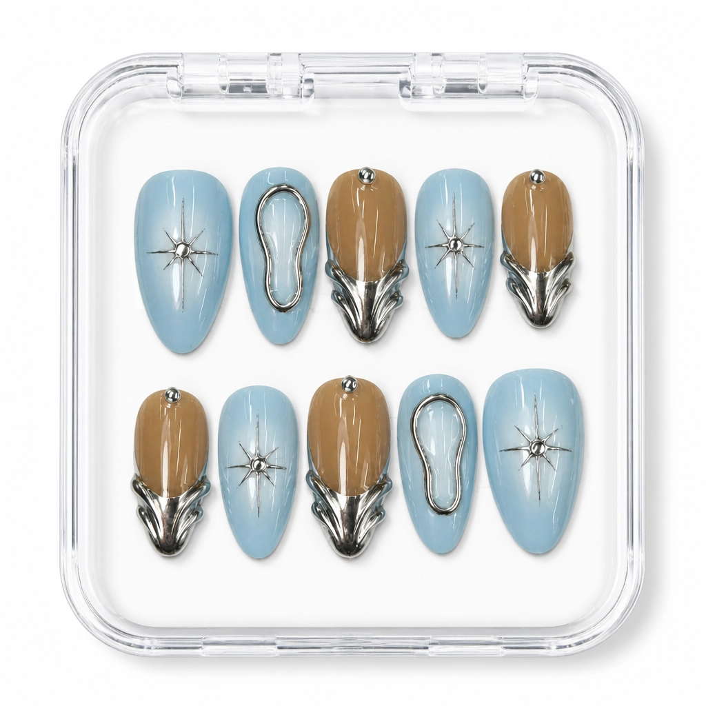 Press-on Nails Wholesale $7.90 Celestial Chrome by Yabe Vietnam