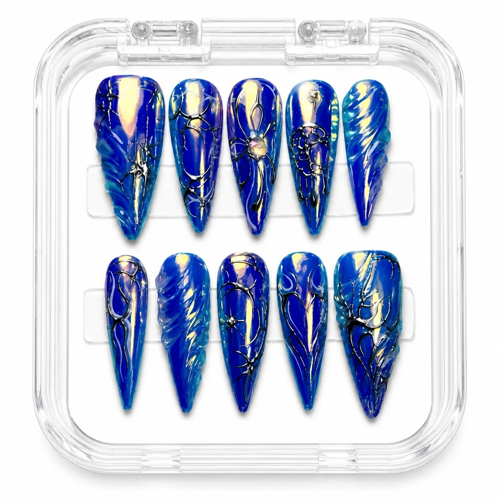 Press-on Nails Wholesale $7.90 Sapphire Luxe by Yabe Vietnam