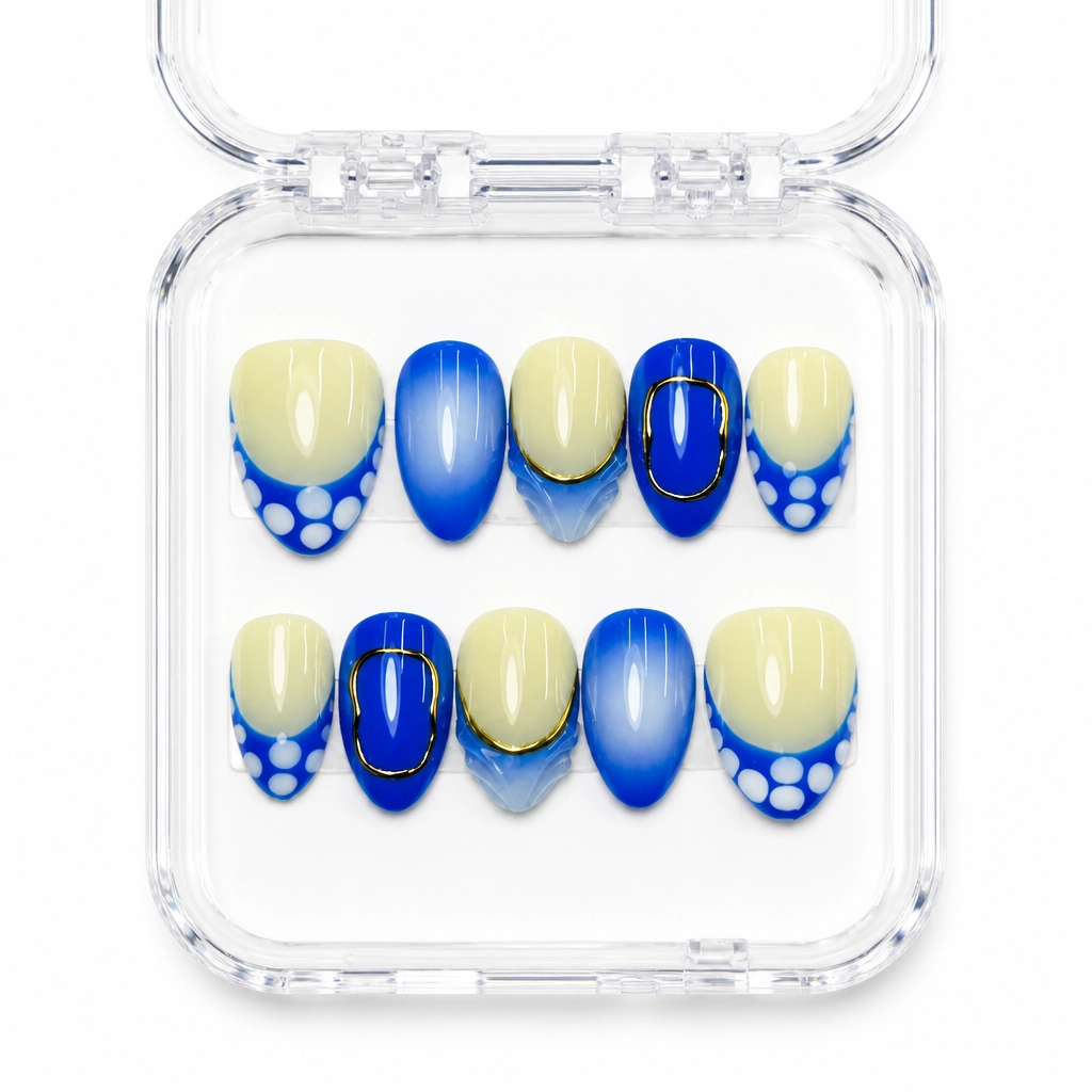 Press-on Nails Wholesale $7.90 Cobalt Waves by Yabe Vietnam