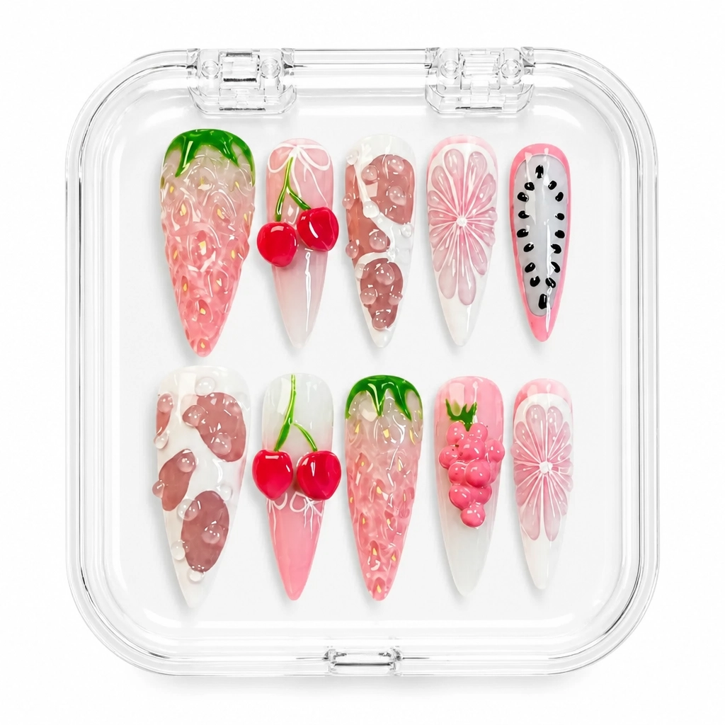 Press-on Nails Wholesale $7.90 Fruity Delight by Yabe Vietnam