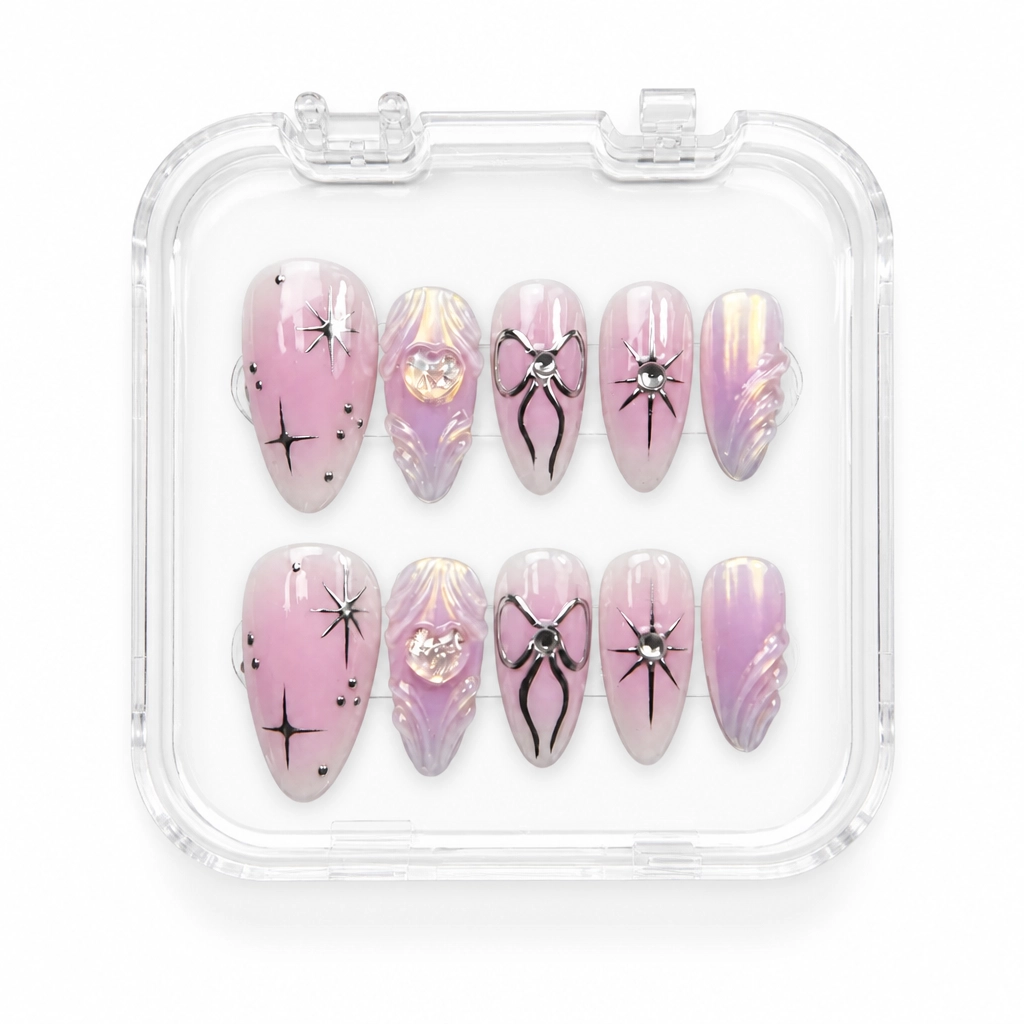 Press-on Nails Wholesale $7.90 Pearl Coquette by Yabe Vietnam