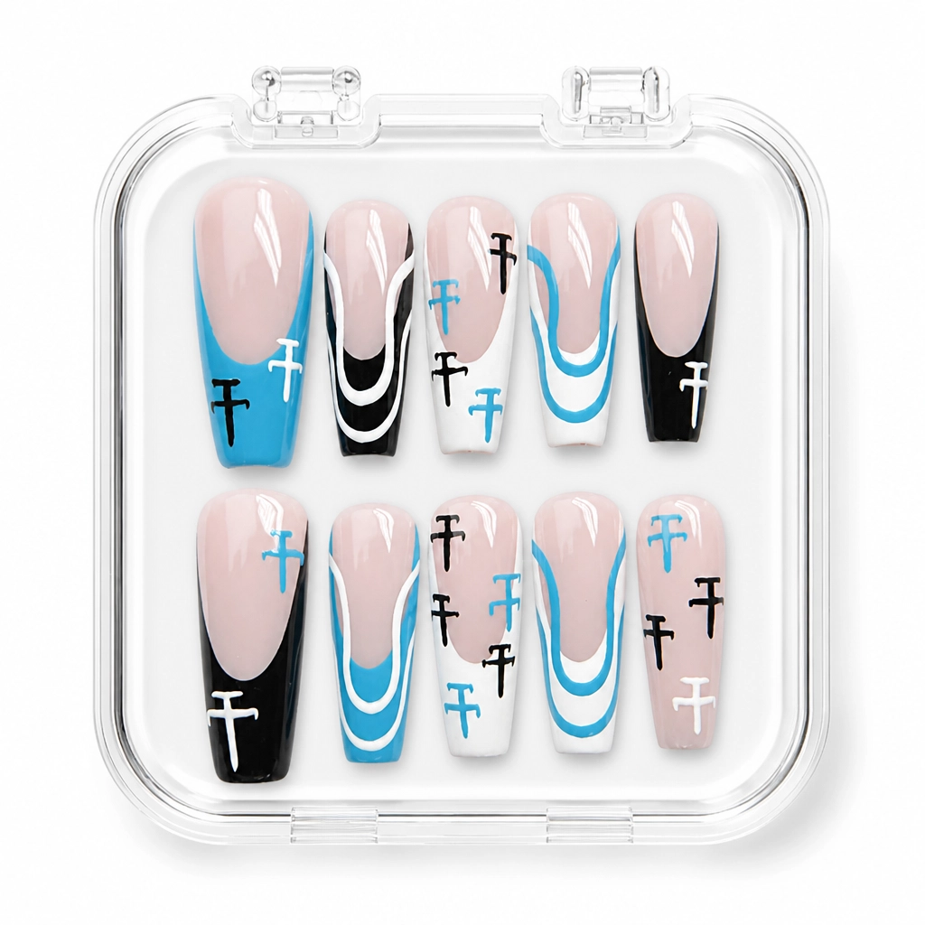 Press-on Nails Wholesale $7.90 Crossed Elegance by Yabe Vietnam