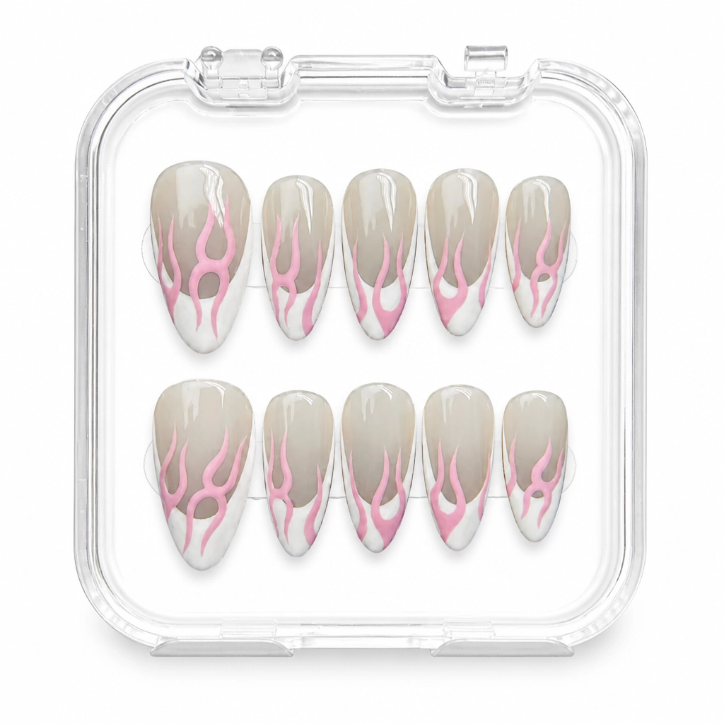 Press-on Nails Wholesale $7.90 Flame Tip Chic by Yabe Vietnam