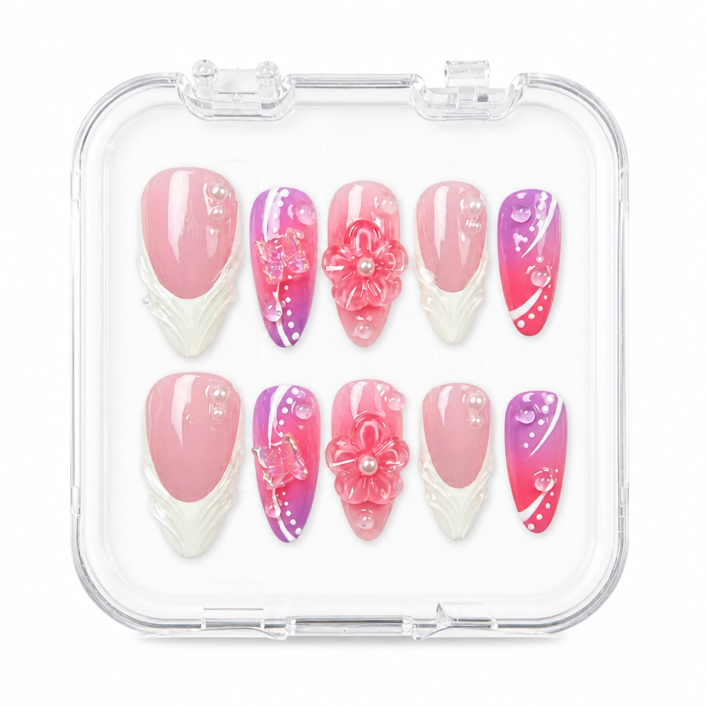 Press-on Nails Wholesale $7.90 Floral Whisper by Yabe Vietnam