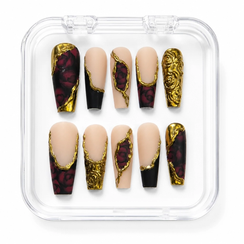 Press-on Nails Wholesale $7.90 Gothic Rose Gold by Yabe Vietnam