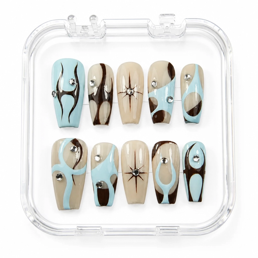 Press-on Nails Wholesale $7.90 Chocolate Swirl Dream by Yabe Vietnam