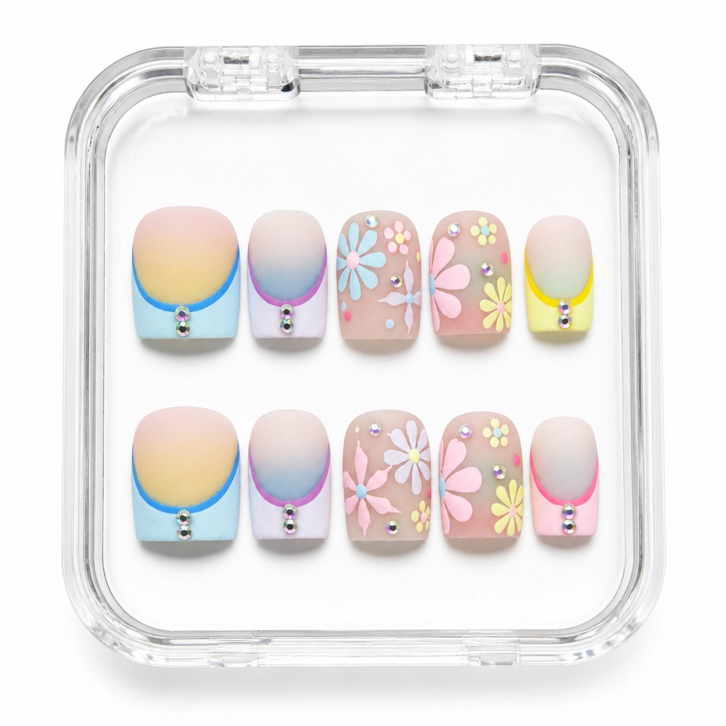 Press-on Nails Wholesale $7.90 Pastel Bloom by Yabe Vietnam