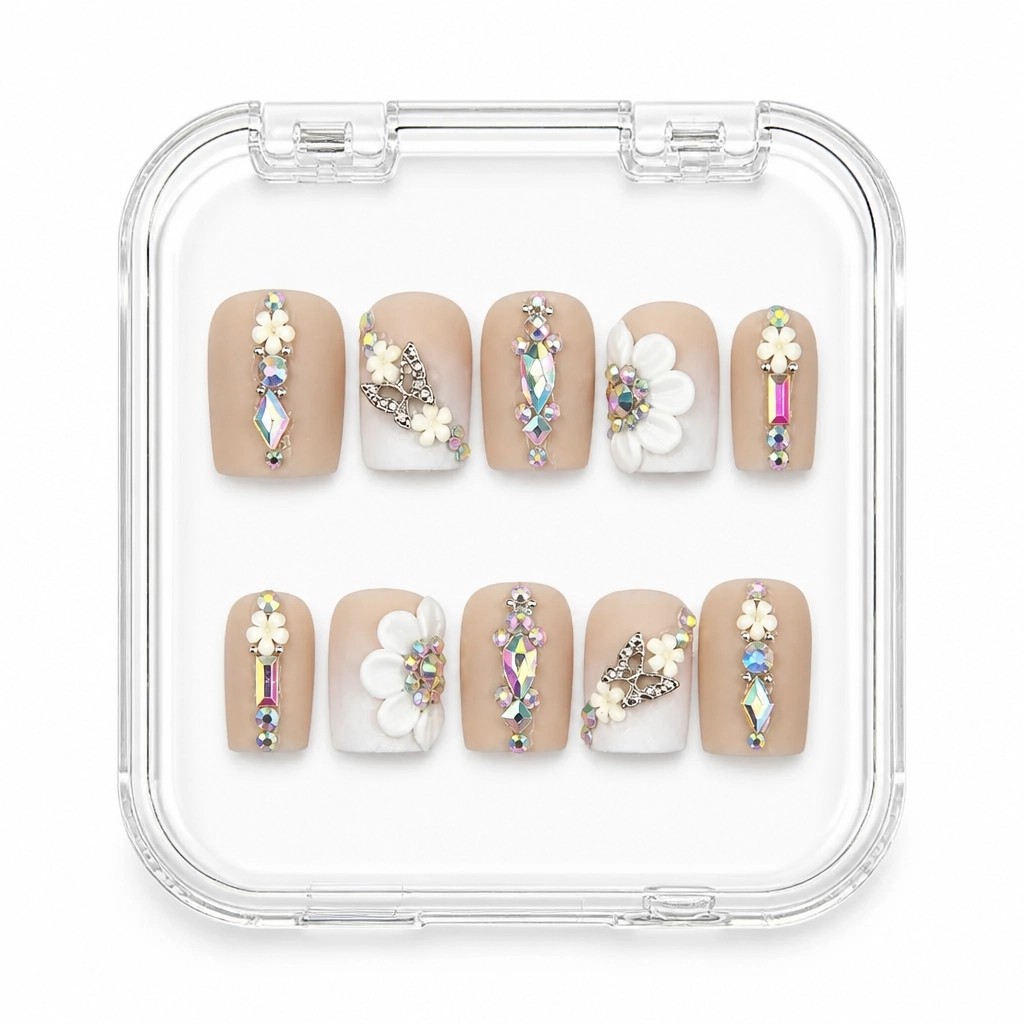 Press-on Nails Wholesale $7.90 Butterfly Whisper by Yabe Vietnam
