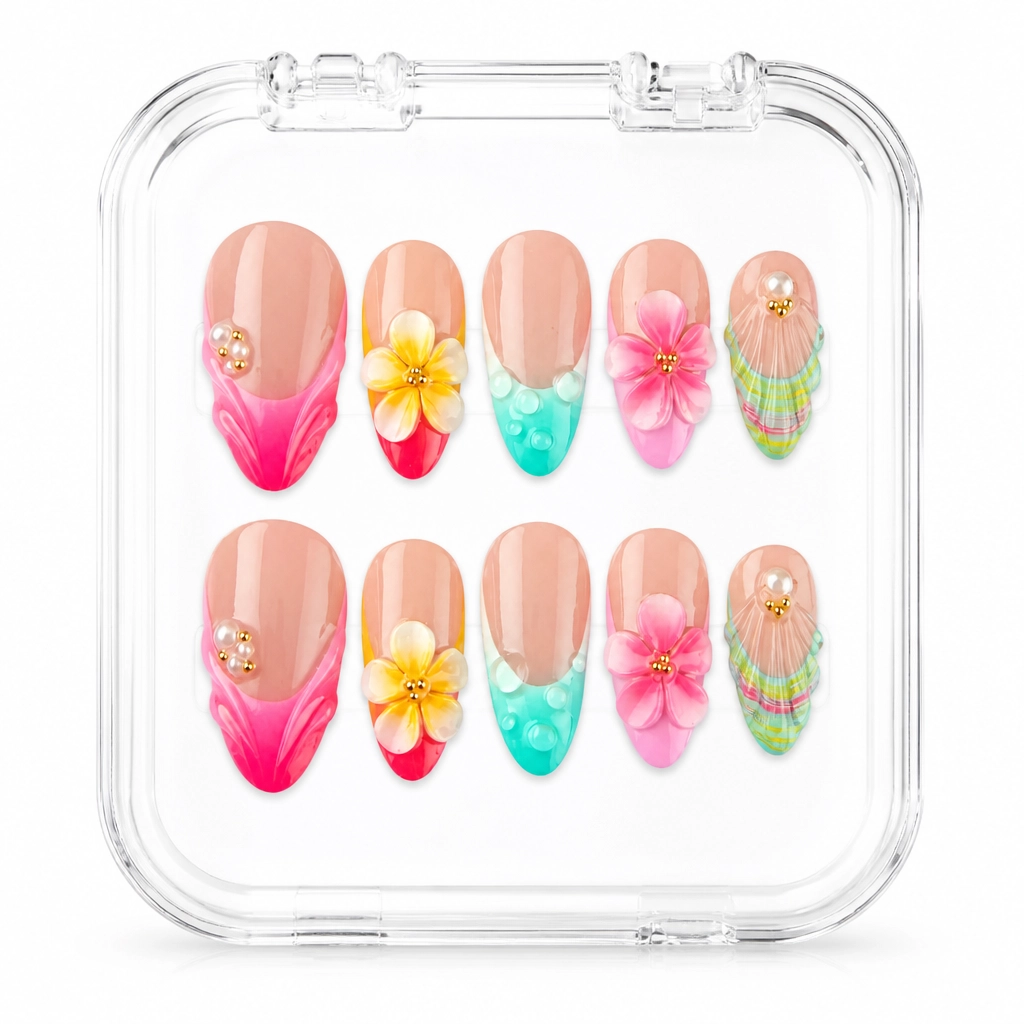 Press-on Nails Wholesale $7.90 Tropical Sunset by Yabe Vietnam