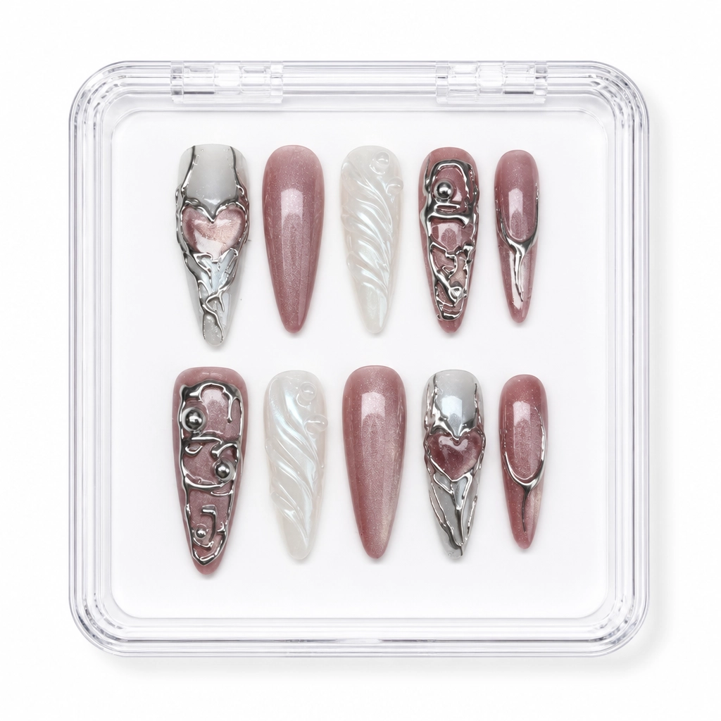 Press-on Nails Wholesale $7.90 Cyber Romance by Yabe Vietnam