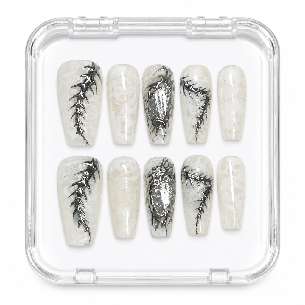 Press-on Nails Wholesale $7.90 Marble Majesty by Yabe Vietnam