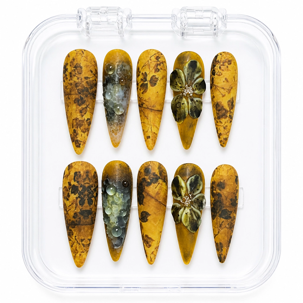 Press-on Nails Wholesale $7.90 Autumn Blossom by Yabe Vietnam