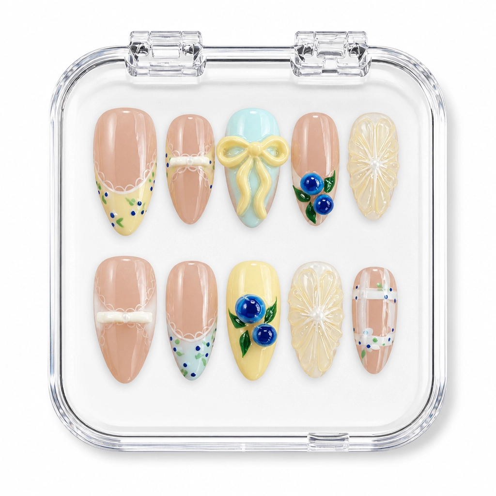 Press-on Nails Wholesale $7.90 Blueberry Bliss by Yabe Vietnam