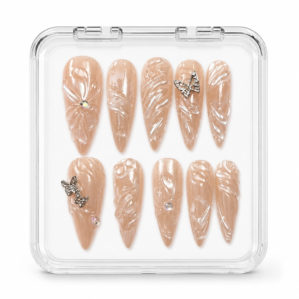 Press-on Nails Wholesale $7.90 Liquid Amber Luxe by Yabe Vietnam