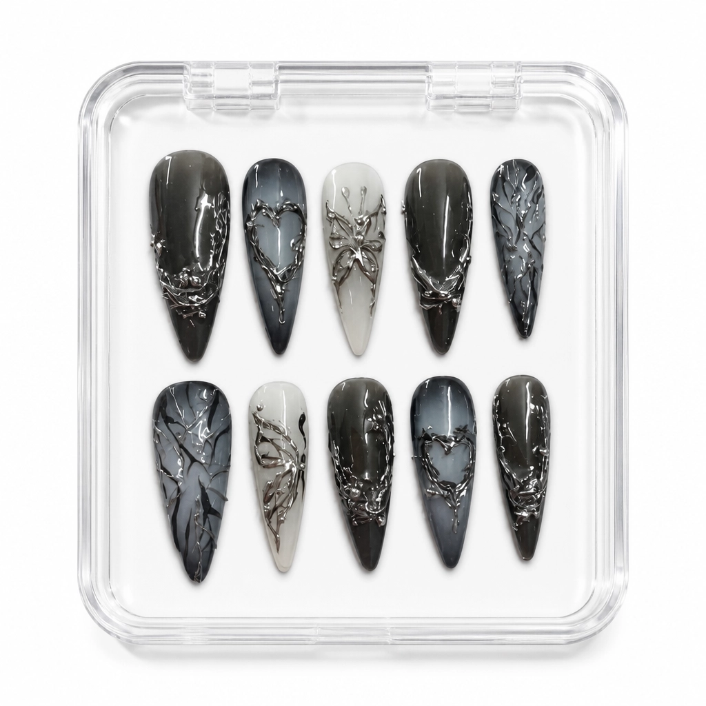 Press-on Nails Wholesale $7.90 Midnight Marble by Yabe Vietnam