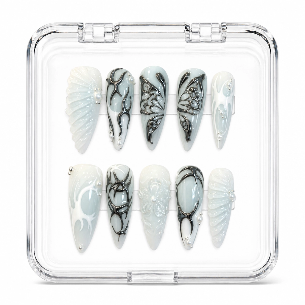 Press-on Nails Wholesale $7.90 Ethereal Marble Luxe by Yabe Vietnam