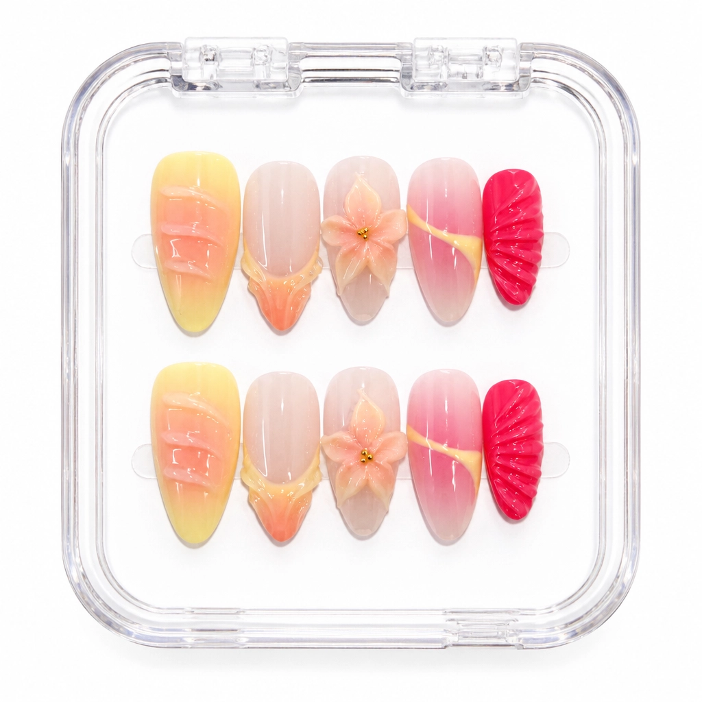 Press-on Nails Wholesale $7.90 Sunset Blush by Yabe Vietnam