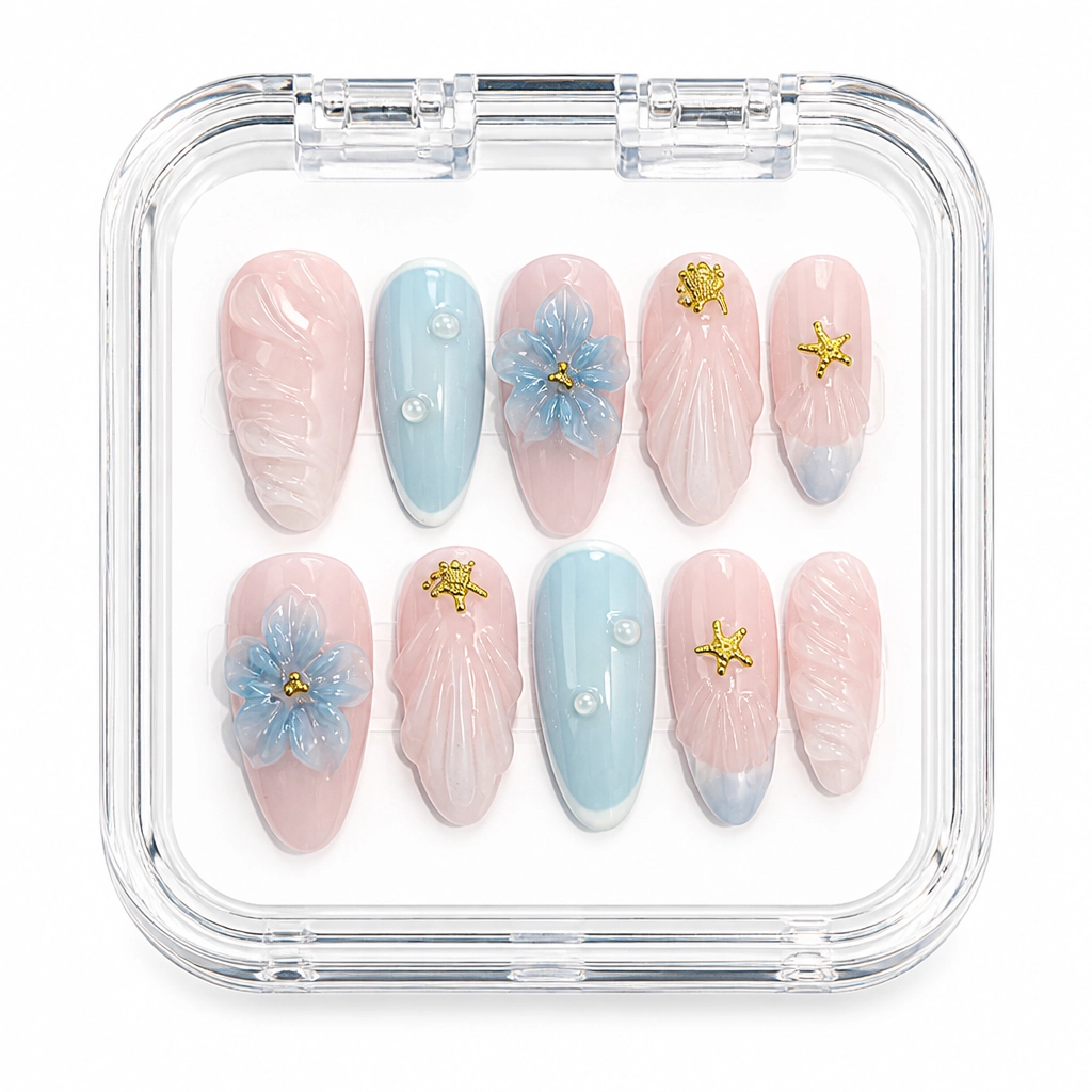 Press-on Nails Wholesale $7.90 Celestial Velvet Bloom by Yabe Vietnam