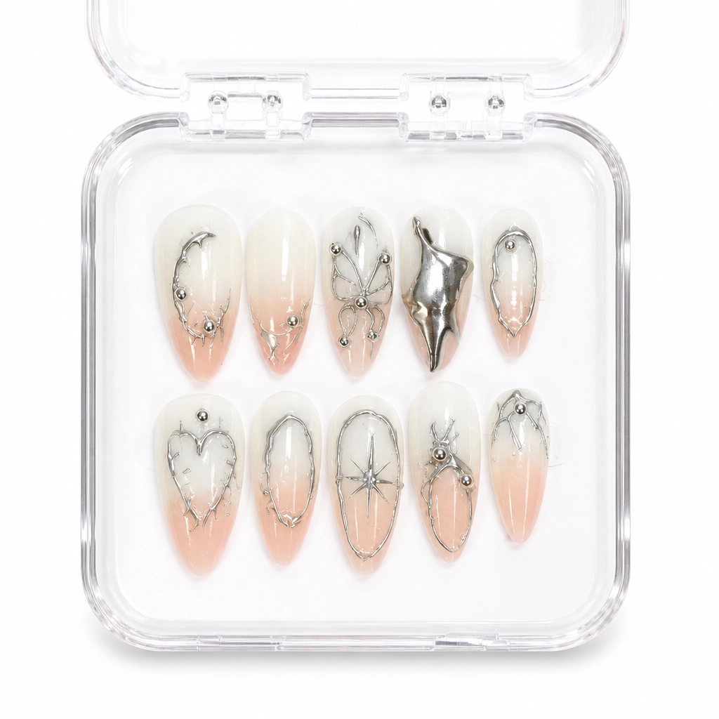 Press-on Nails Wholesale $7.90 Champagne Dreams by Yabe Vietnam