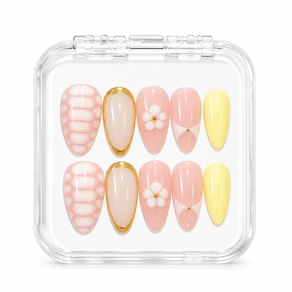 Press-on Nails Wholesale $7.90 Blushed Elegance by Yabe Vietnam