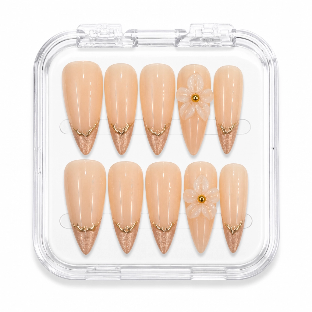 Press-on Nails Wholesale $7.90 Nude Elegance by Yabe Vietnam