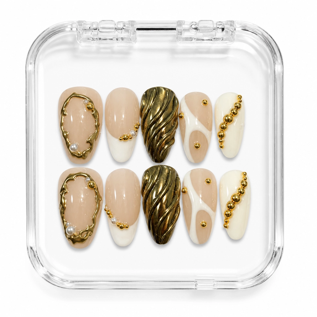 Press-on Nails Wholesale $7.90 Nude Ethereal Luxe by Yabe Vietnam
