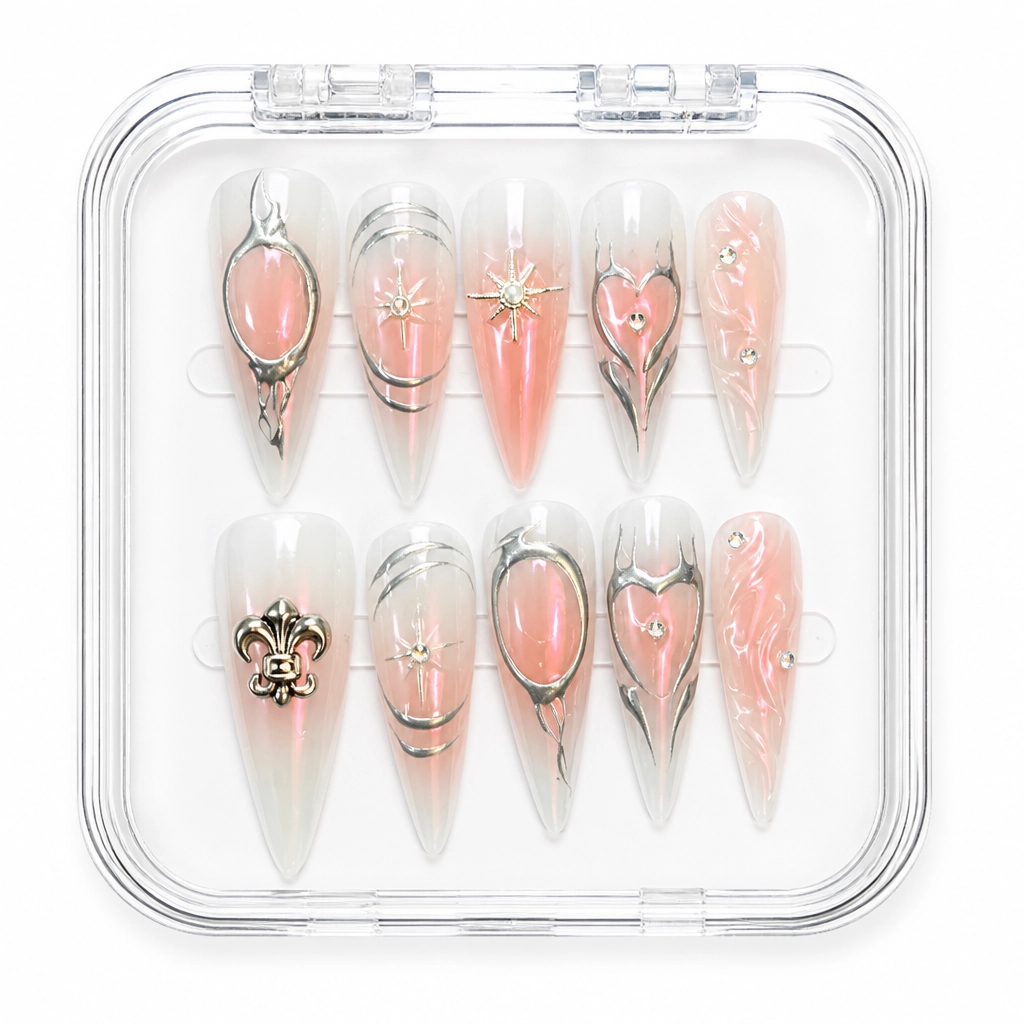 Press-on Nails Wholesale $7.90 Crimson Elegance by Yabe Vietnam