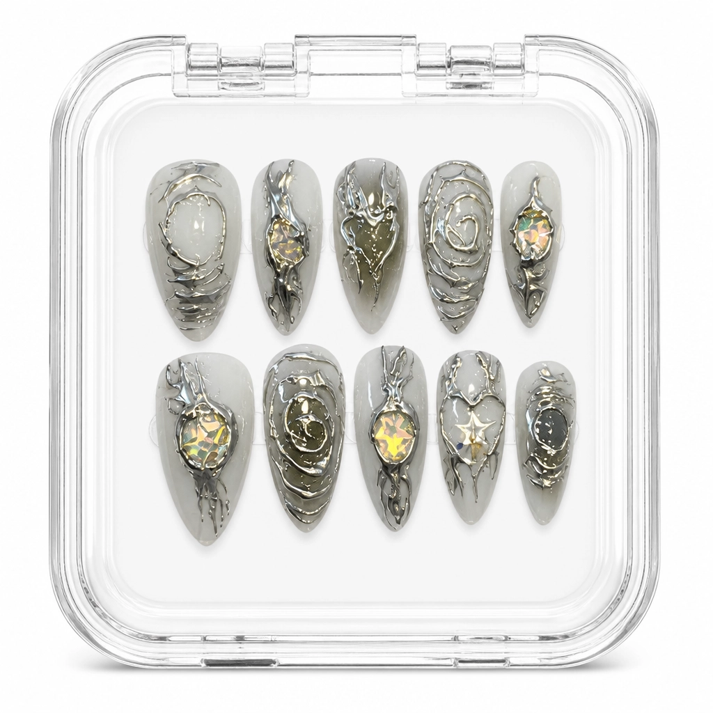 Press-on Nails Wholesale $7.90 Celestial Mosaic by Yabe Vietnam