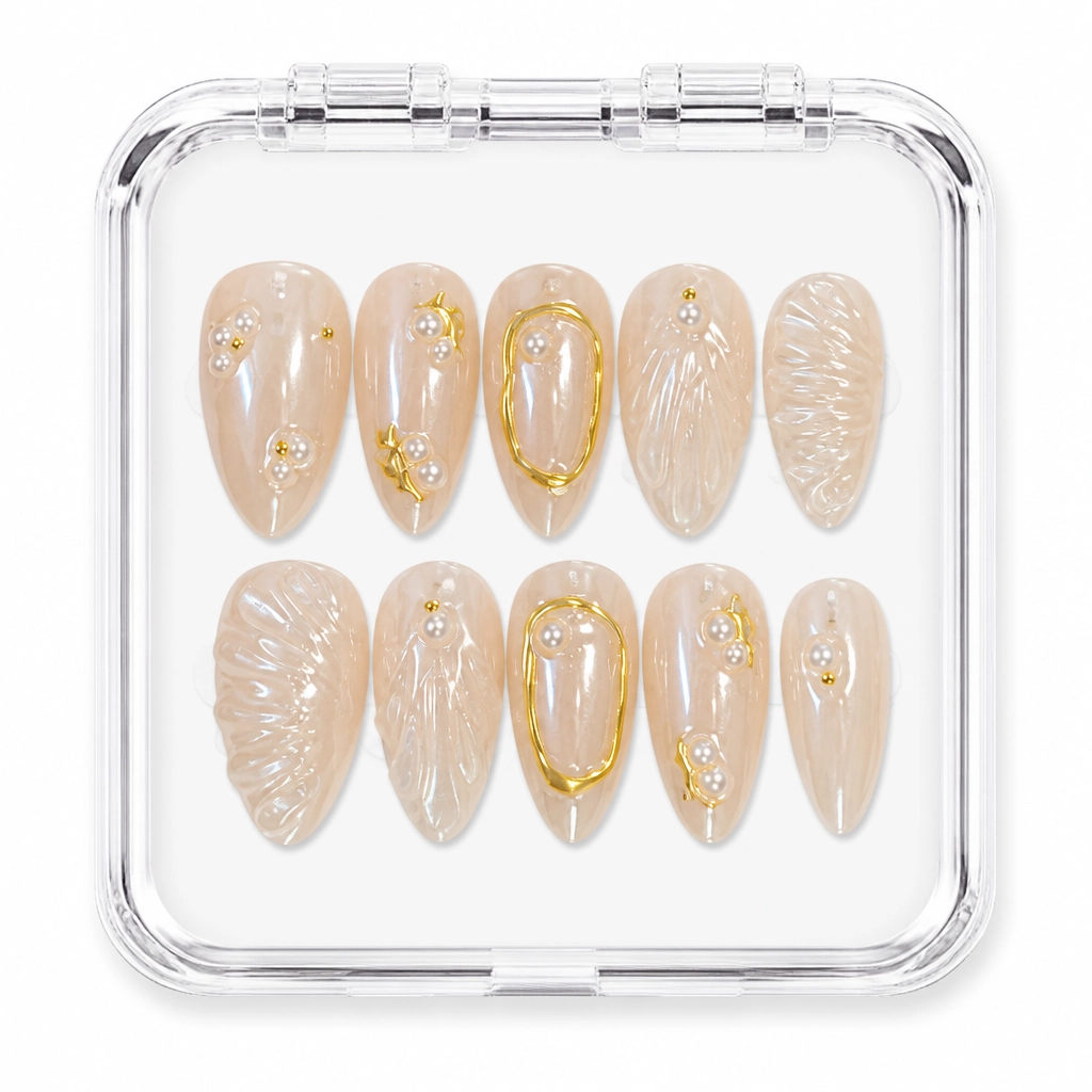 Press-on Nails Wholesale $7.90 Champagne Sparkle by Yabe Vietnam