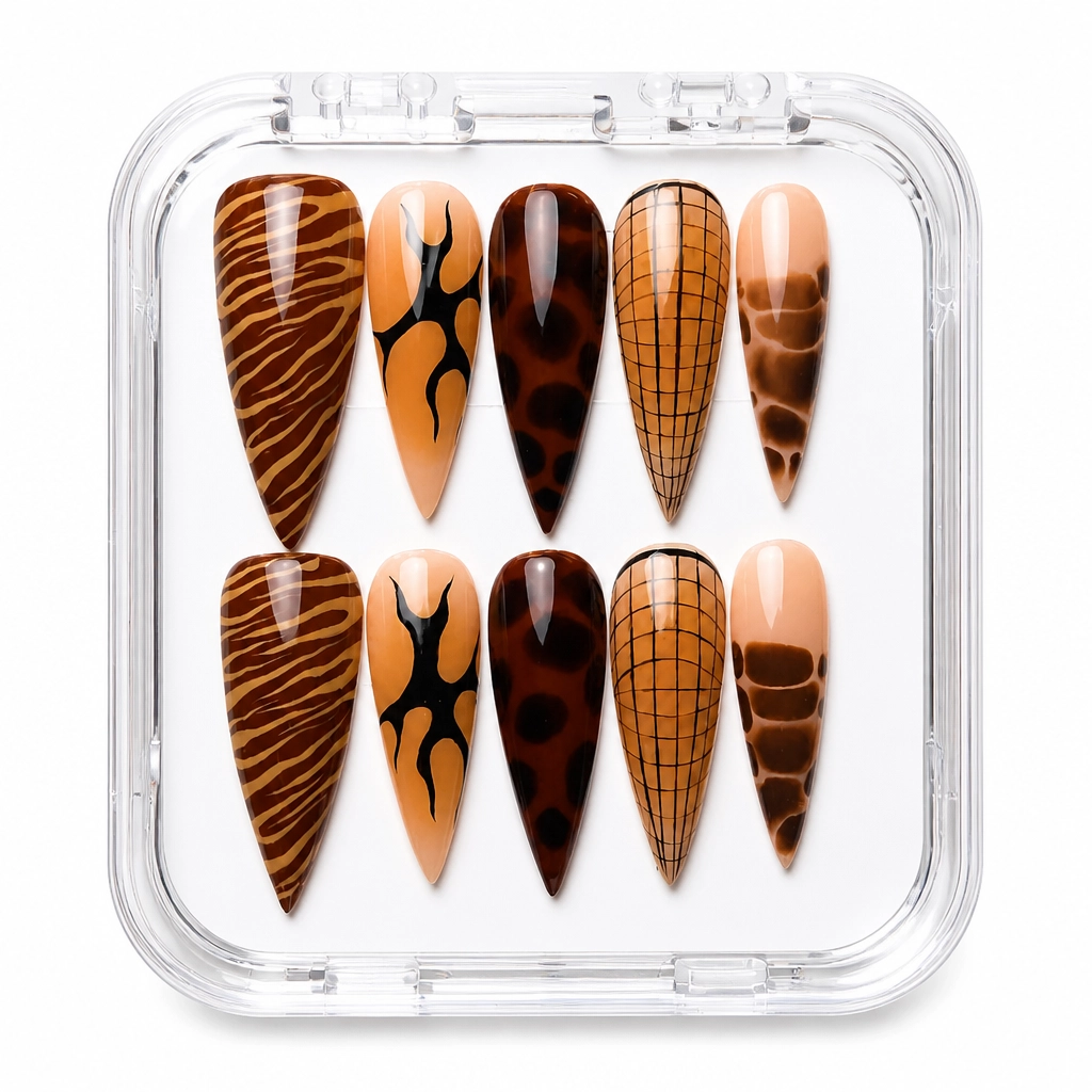 Press-on Nails Wholesale $7.90 Tortoiseshell Elegance by Yabe Vietnam