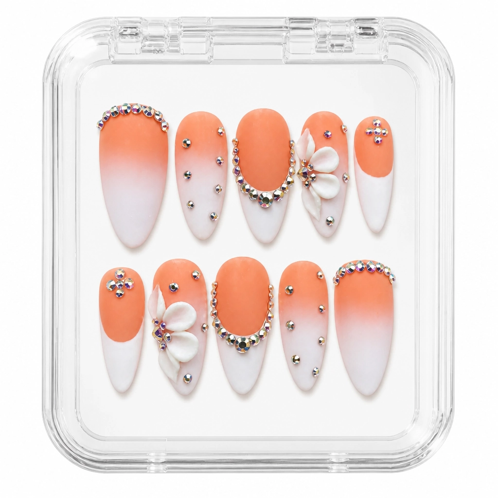 Press-on Nails Wholesale $7.90 Sunset Pearl Luxe by Yabe Vietnam