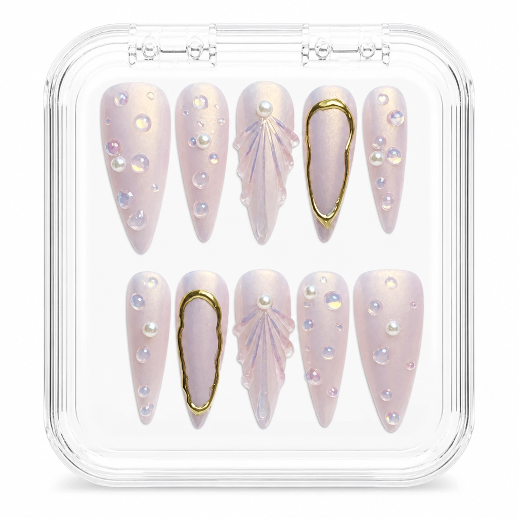 Press-on Nails Wholesale $7.90 Luminous Stiletto by Yabe Vietnam