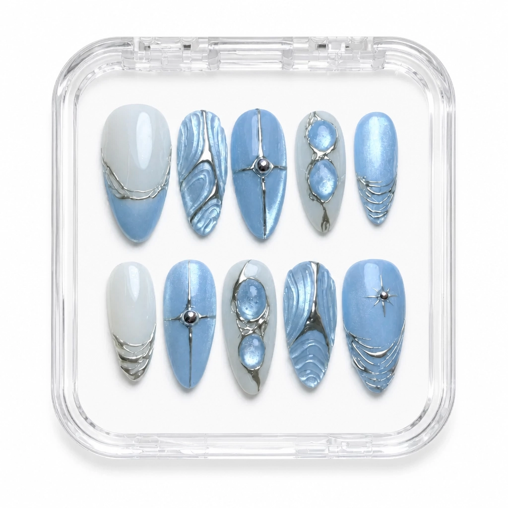 Press-on Nails Wholesale $7.90 Frosted Elegance by Yabe Vietnam