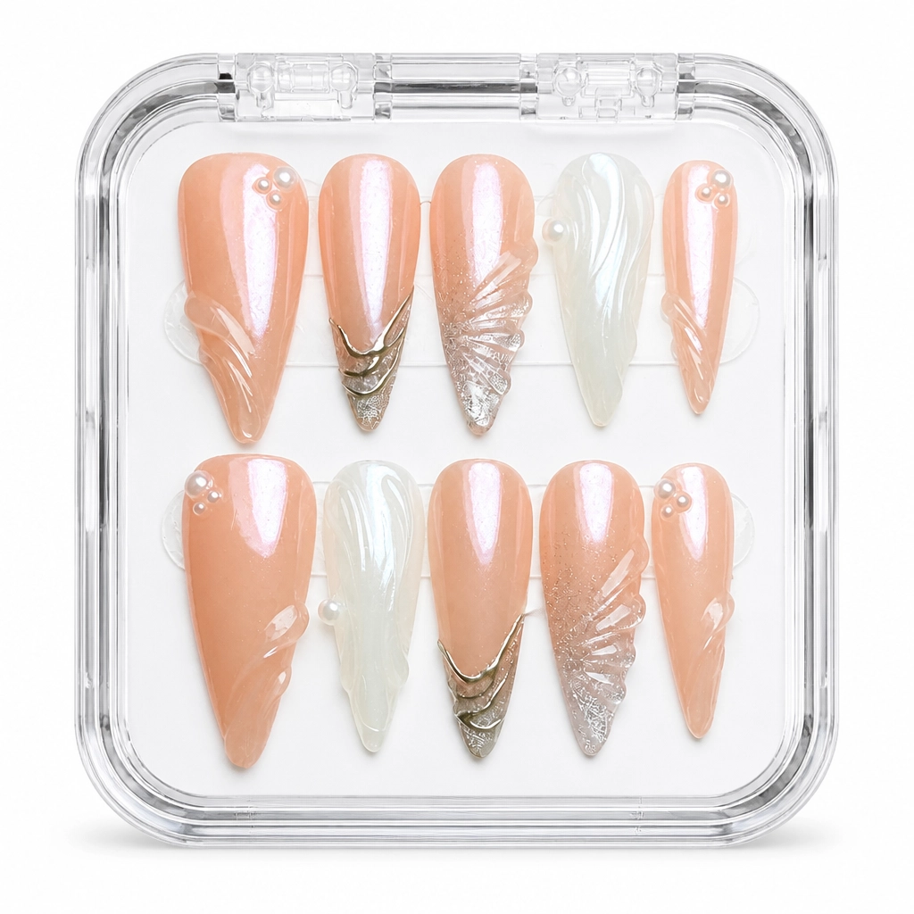 Press-on Nails Wholesale $7.90 Shimmer Elegance by Yabe Vietnam