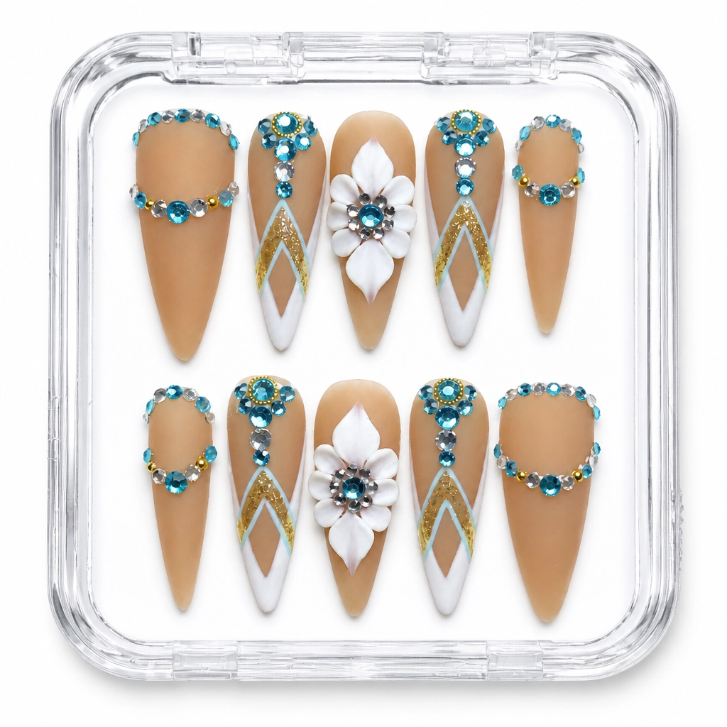 Press-on Nails Wholesale $7.90 Celestial Bloom by Yabe Vietnam
