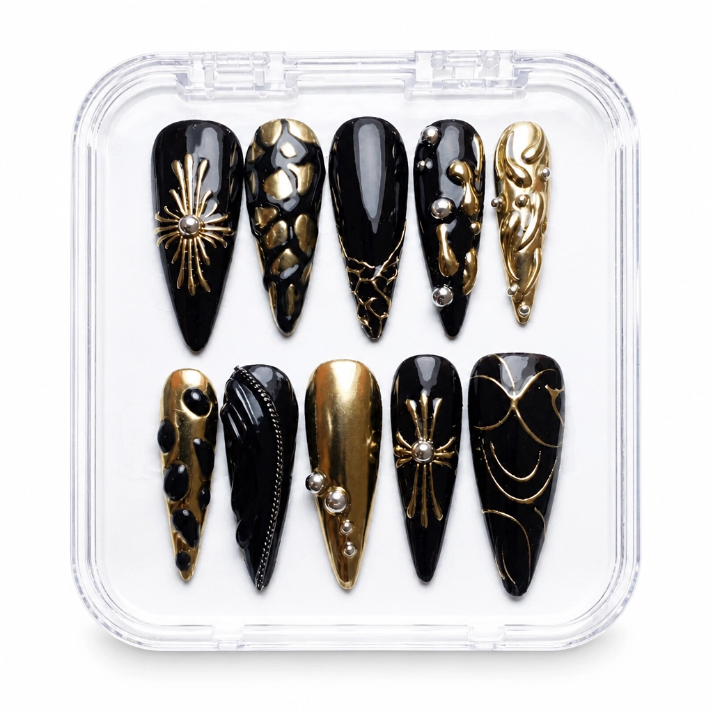 Press-on Nails Wholesale $7.90 Obsidian Luxe by Yabe Vietnam